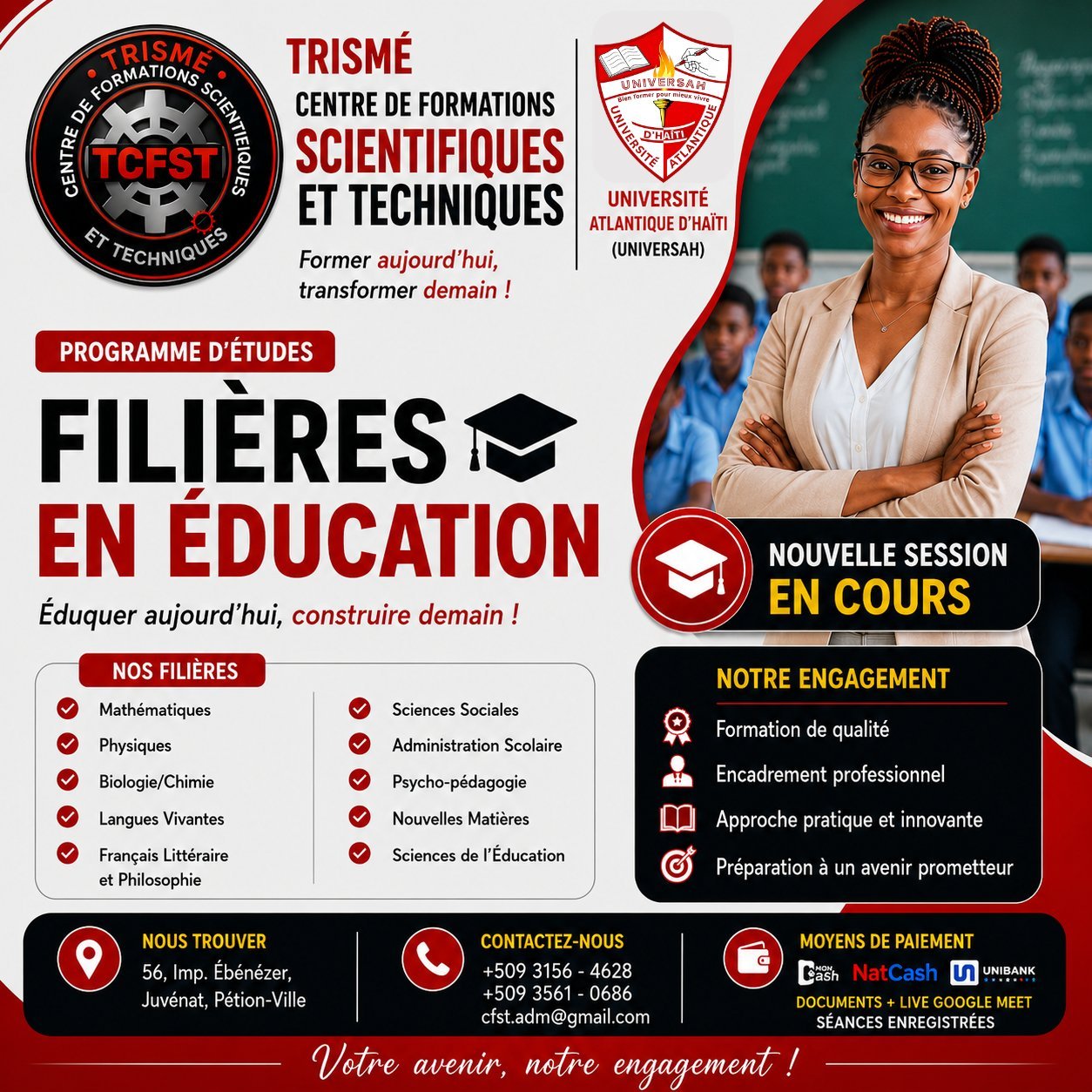 TCFST — Filières en Éducation